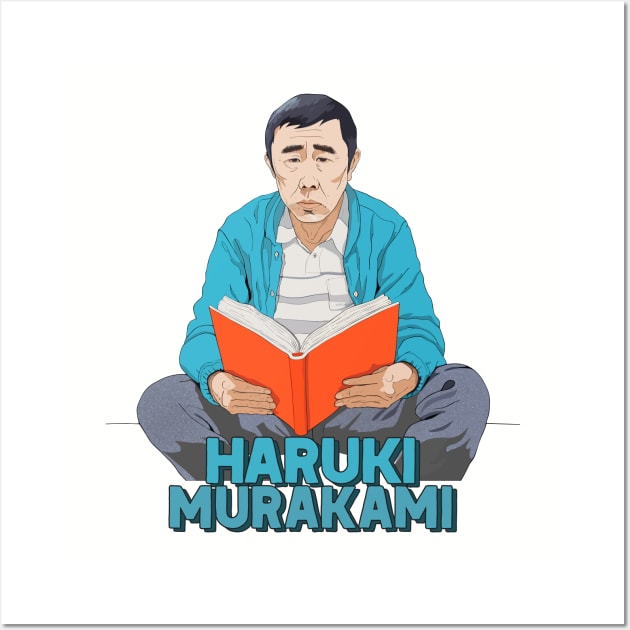 Haruki Murakami 村上 春樹 ---- Retro Fan Art Design Wall Art by DankFutura